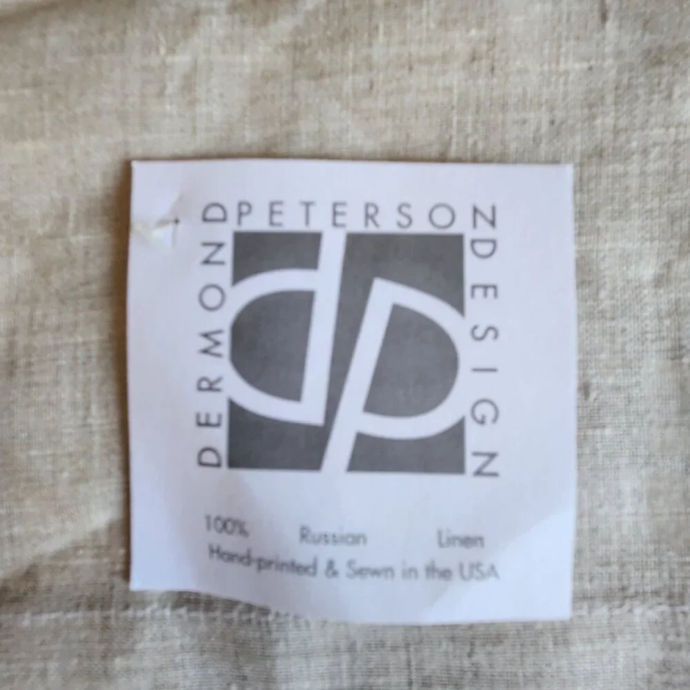 Dermond Peterson Design Russian Linen Hand Printed & Sewn Dinner Table Napkins 5